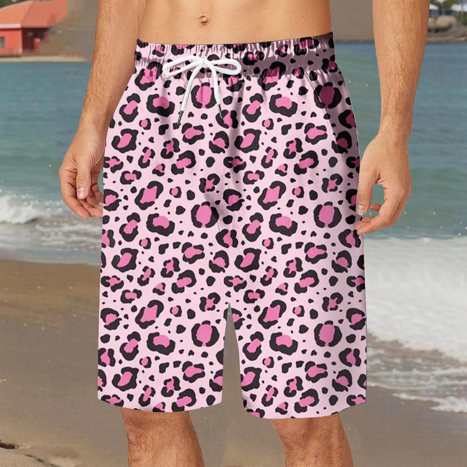 Shorts For Men Trendy Plus Size Mens Quick Drying Trunks 5 Inch Swimsuit Mesh Beach Long Swim 250219