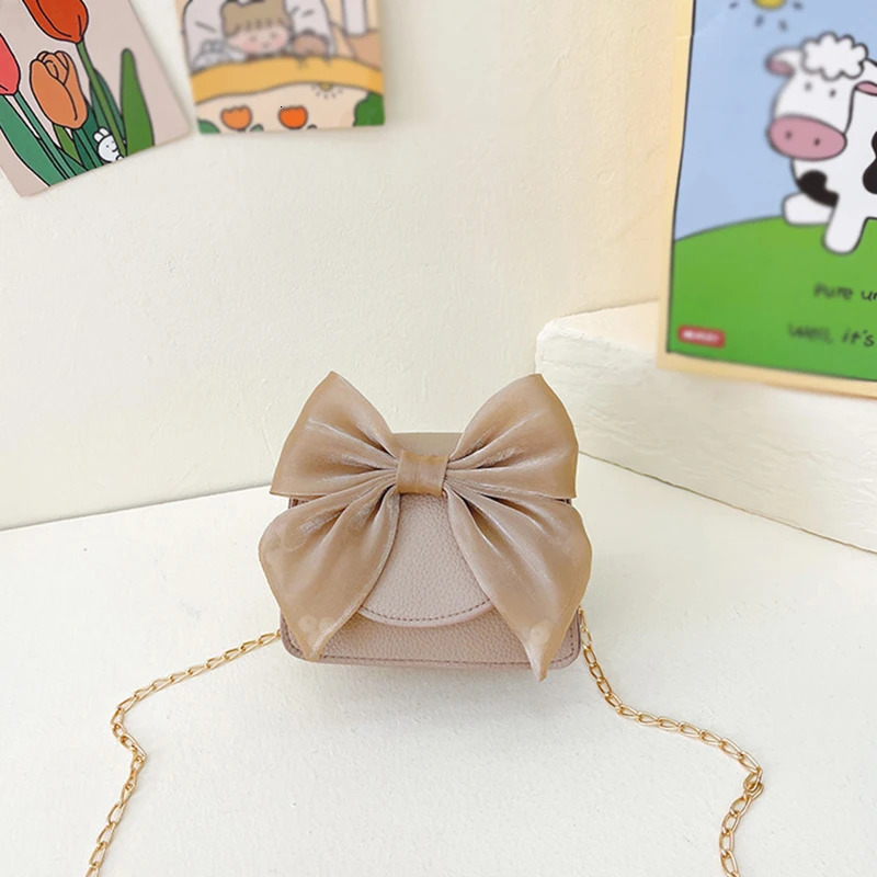 Childrens Girl Crossbody Cute Bowknot ed Childrens Shoulder Bags Handbags Cute and Fashionable 250219