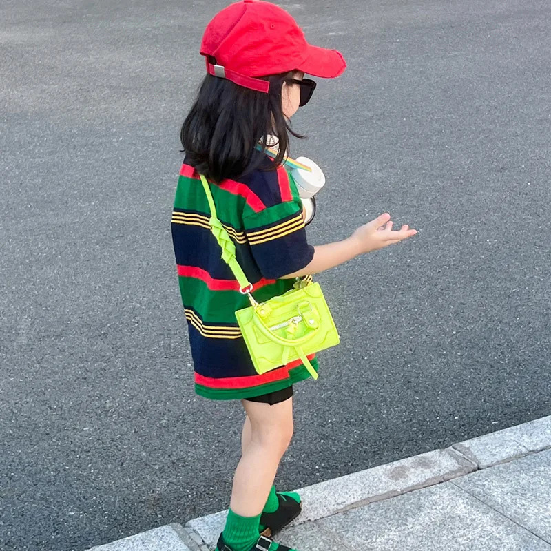 Korean Version Handsome Girl Small Square Retro Locomotive Bag Foreign Style Childrens Messenger Bag Street S Accessories 250219