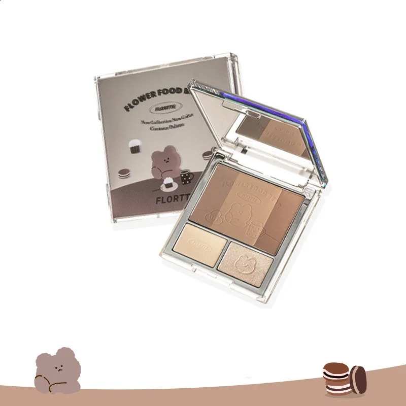 FLORTTE Highlighting Contouring Face Palette Makeup All-in-One Gift Set For Women Bronzer Blush Powder Make Up Collection 250214