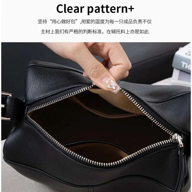 Woman High Quality Handbag Women Bags Designer Crossbody Bag For Cowhide Genuine Leather High-Capacity Leisure Pillow Bag