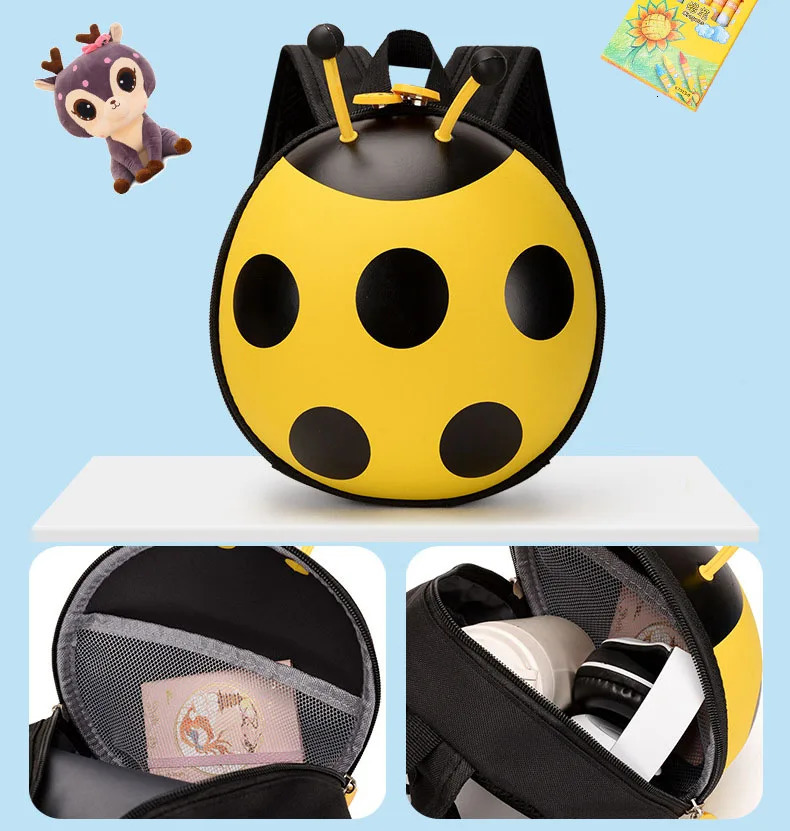 Ladybug Kindergarten Backpack with Leash Baby Backpack for 1 2 3 years Kids Backpack 250219