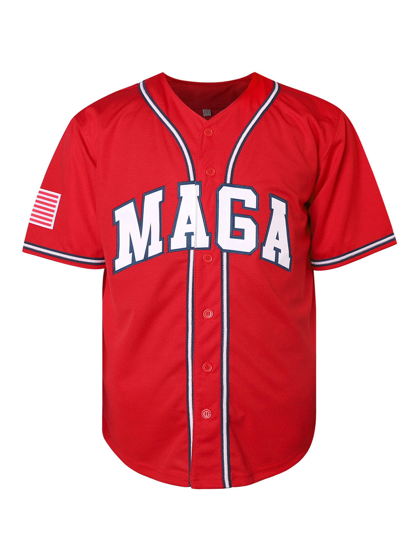 47 Trump Red Maga Baseball Jersey For Daily Casual&Sports Wear Men Size S-XXXL