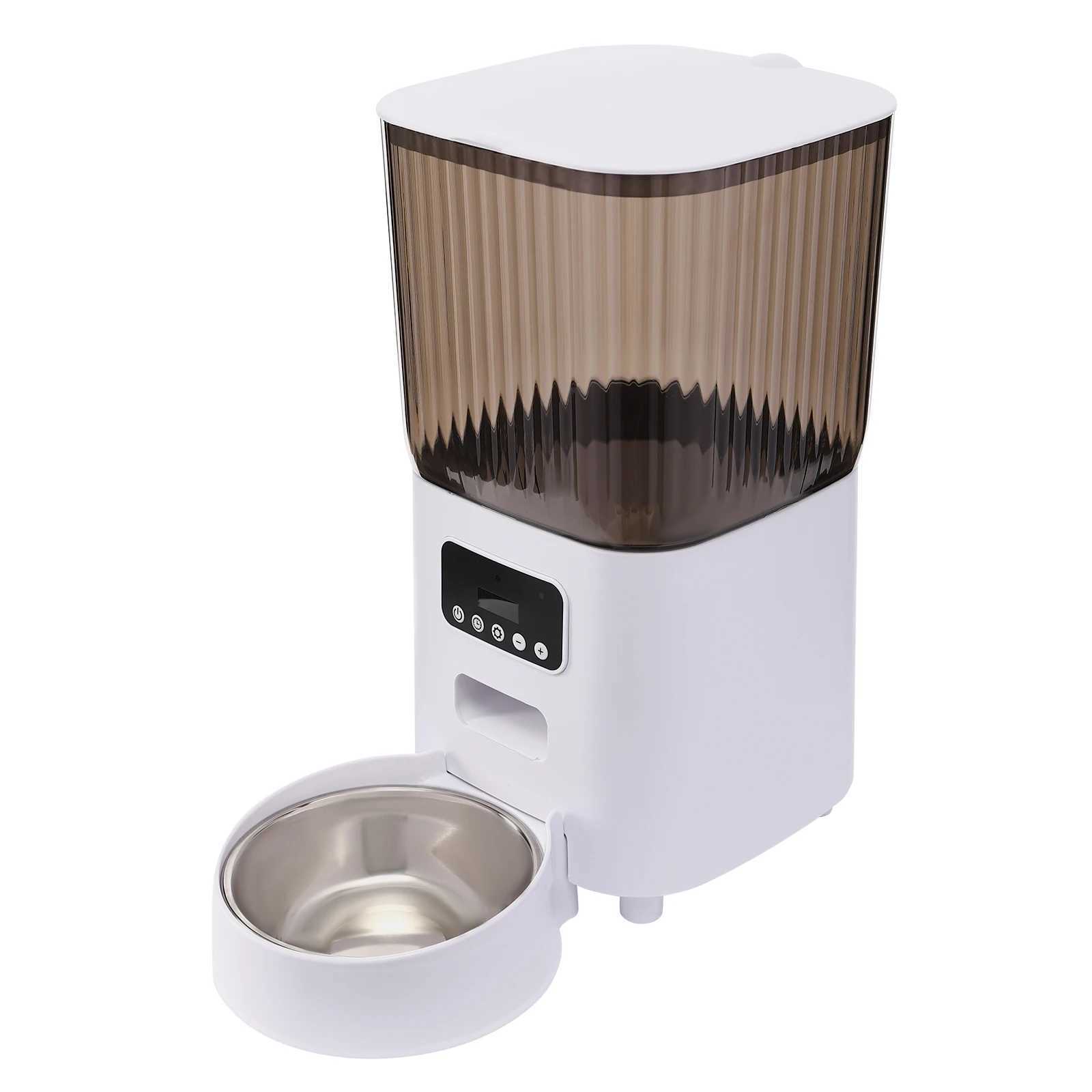 Dog Feeders 5l Automatic Feeder Dog and Cat Food Bowl Large Capacity Pet Food Storage Dispenser Container Small Dog and Pet Accessories H250218