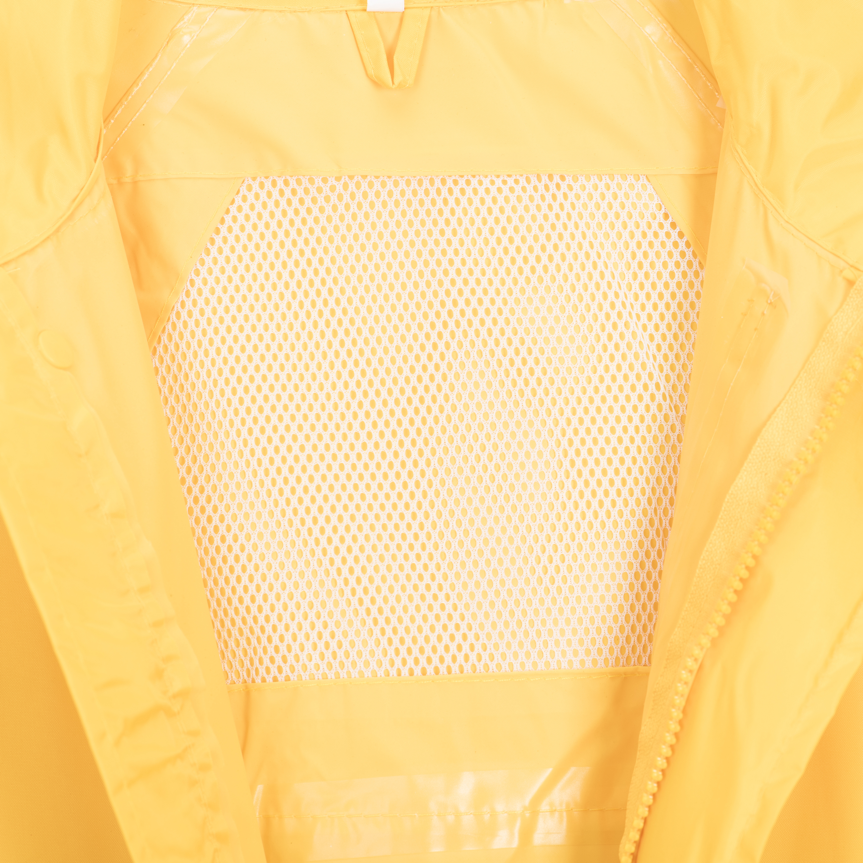 Elastic-Adjusted Hooded PVC Raincoat with Safety Striping - Waterproof Polyester Material RS001