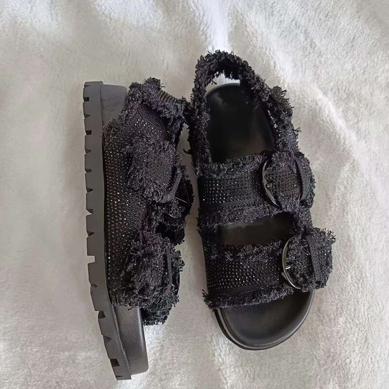 Summer bgbg crystal sandals flat platform outside women shoes