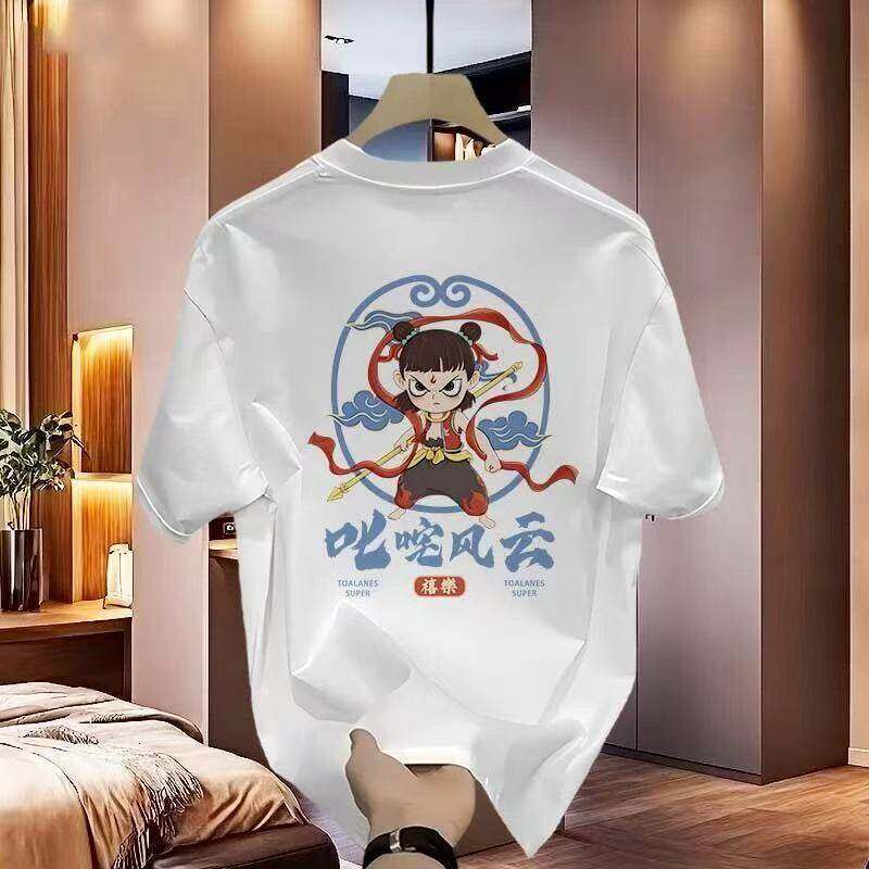 Summer New Magical Children's Sea Designer T-shirt With Elastic Ice Feel Korean Version Slim Fashion Short Sleeve T-shirt For Men And Women