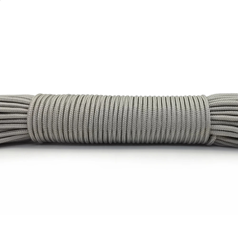 100ft m Paracord Lanyard Rope Parachute Cord Hiking Camping Clothesline Tactical Bracelet Accessory One Core 250213