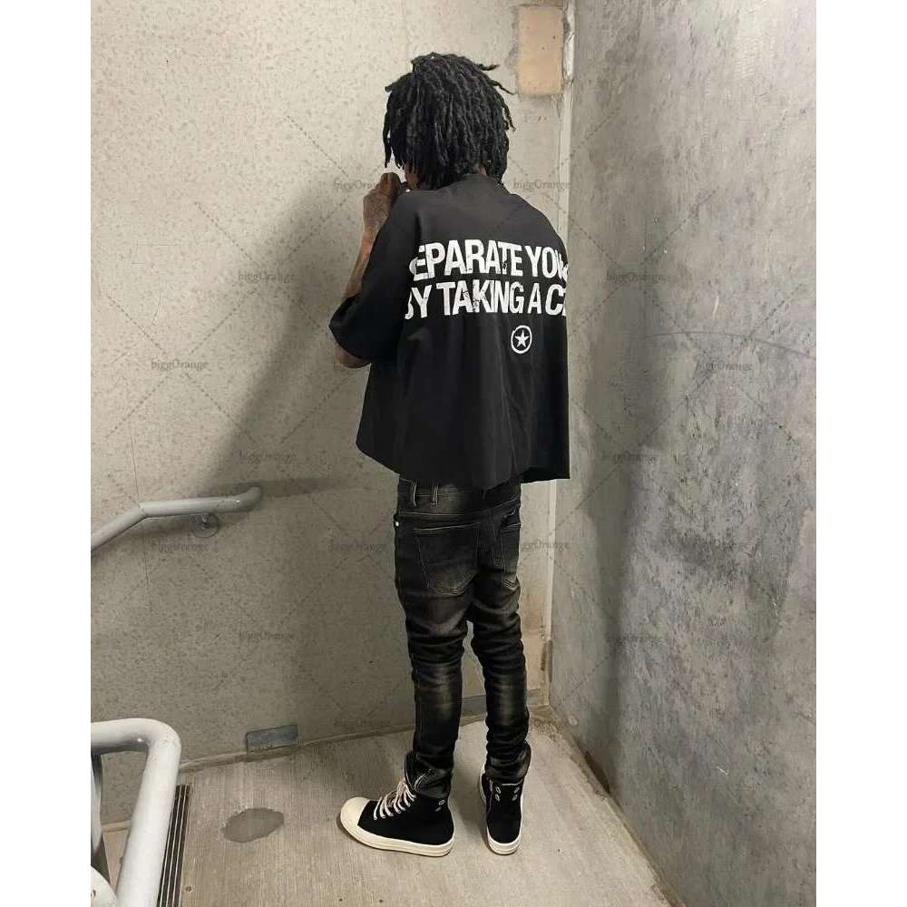 High Street Cartoon Pattern Printed Women T-shirt Fashion Round Neck Pure Cotton Short sleeved Men Y2k Retro Casual Top