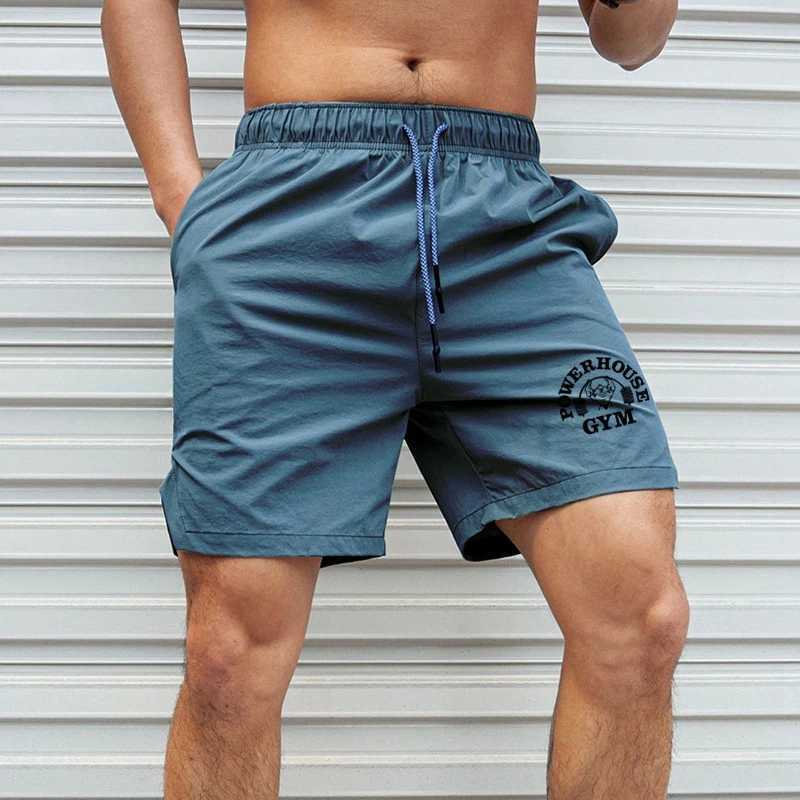 Men's Shorts New 2024 Men Fashion Polyester Shorts Hot Summer Style Shorts Mens Pure Color Shorts Beach Shorts GYM Mens Trousers z250219