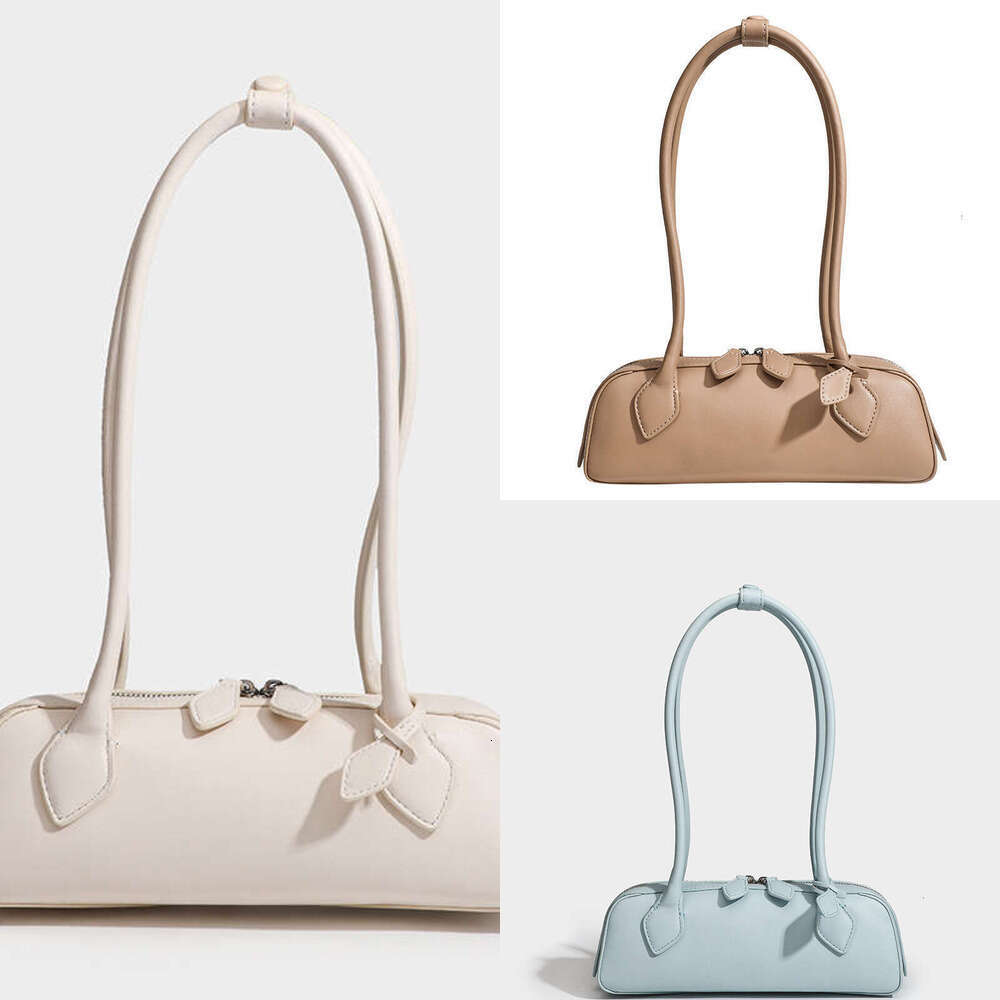 Top quality correct logo Alai Le Teckel Bags Leather Shoulder Bag Women Handbags Fashion Baguette Bag Armpit Bag Long Profile Double Zipper Opening Closing Design
