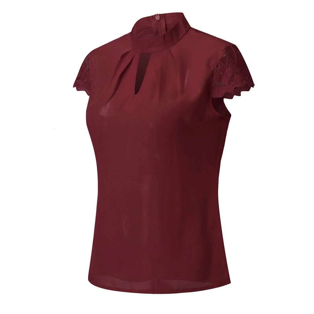 Korean Dongdaemun 2024 Blouse Short Women's Tops Casual Sleeve Solid Tank V-Neck Lace Loose Women Shirts Camisas De Mujer