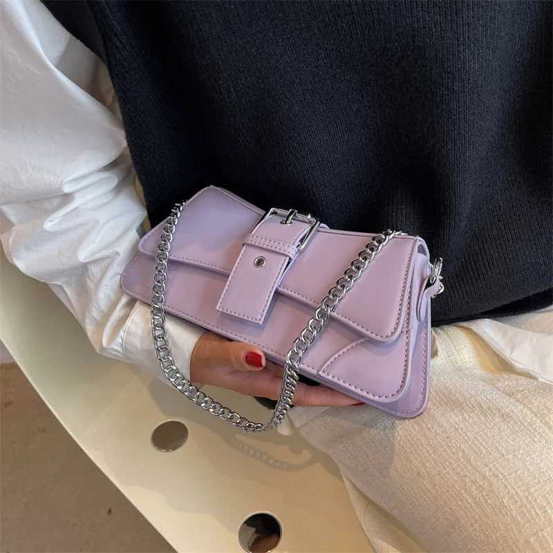 Solid color Wen Chain Shoder Side Bag Small PU Leather Handbag And Wallet Vintage Luxury Brand Lady Flap Crossbody Sling Bag Z250318