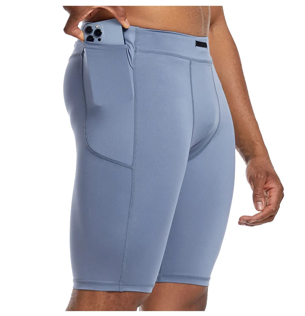 Mens Running Pocket Tights Shorts GYM Exercise Fitness Legging Workout Basketball Hiking Training Sport Soccer Clothing H77 250219