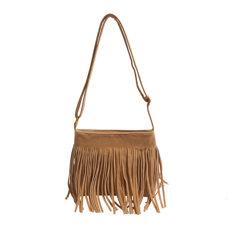 2025 early spring new matte texture tassel crossbody for women, fashionable and stylish shoulder bag, niche small square bag #swissmilitary