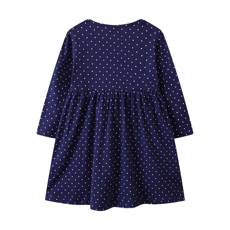 Little maven Kids Clothes Autumn Spring Baby Girls Childrens Clothing Embroidered Cartoon Animals Casual Dress Cotton 250219