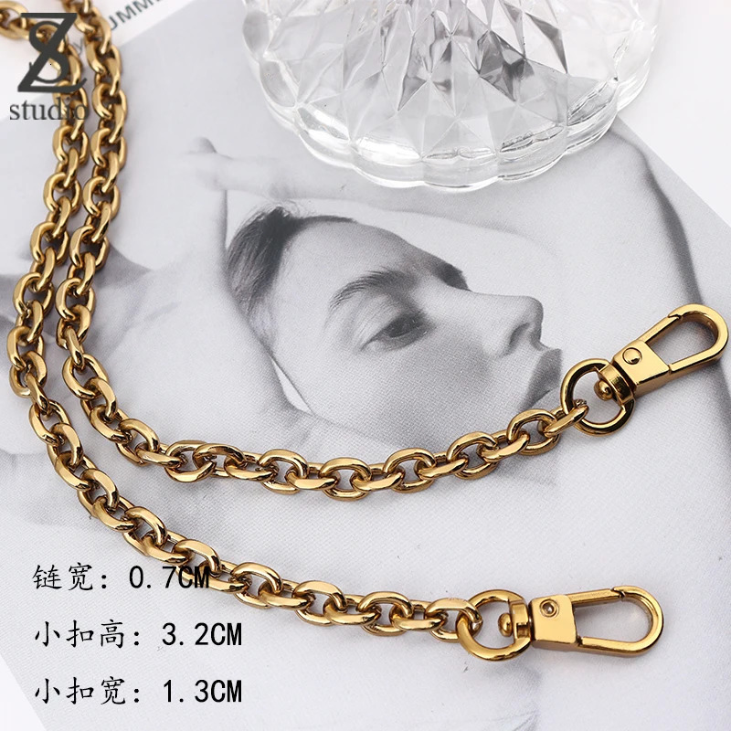 Bag Strap Small Size Original Old Gold O-Shaped Chain Bag Chain Replacement Shoulder Strap 250214
