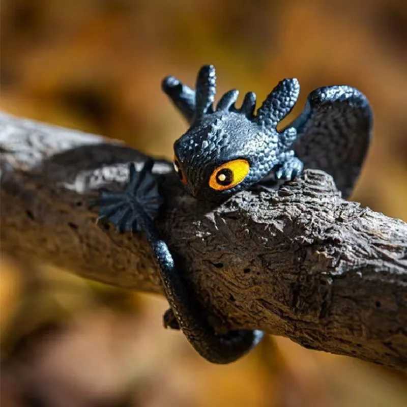 2024 New Gothic Punk Dragon Ring Men Retro Animal Adjustable Finger Rings for Women Personality Magical Cool Jewelry GiftsXJ250219