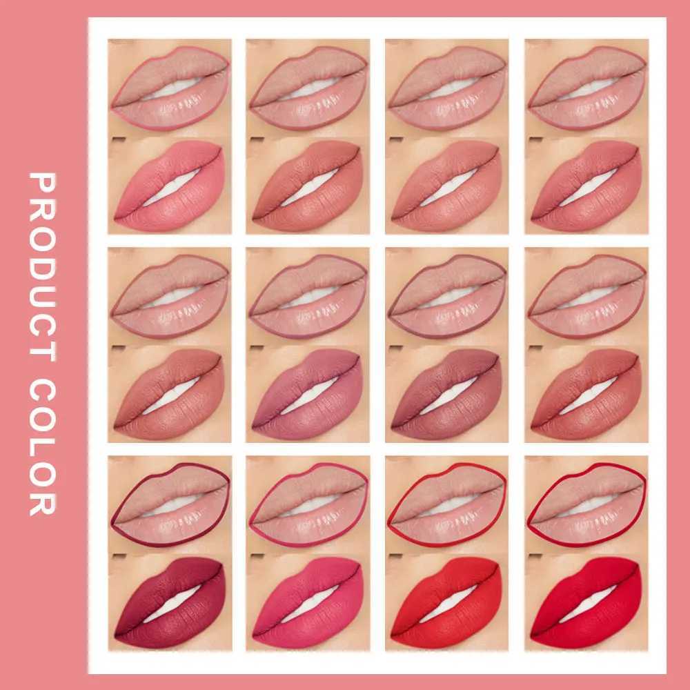 Lip Liner Lipstick Pen Waterproof Long-Lasting Hook Line Lip Pencil Matte Beginner Automatic Lip Liner Bean Paste Color Hook Pen Automatic Rotating Li