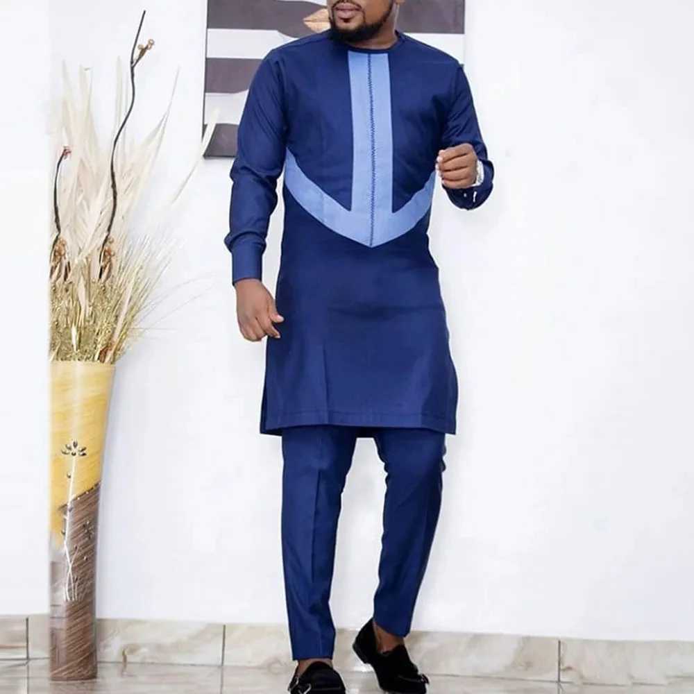 New African Summer Business Mens Short Sleeve Set Embroidered Big Stone Base Shirt Pants Set 2-piece Clothing Wedding Party 2025XJ250326
