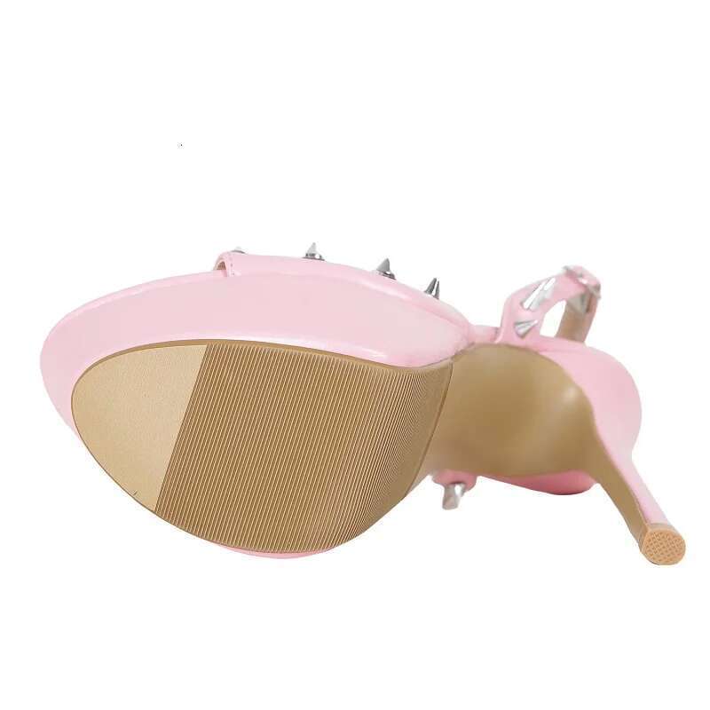 Sexy Peep Pole Dance High Heels Women Sandals Fashion Rivet Platform Open Toe Buckle Strap Party Shoes