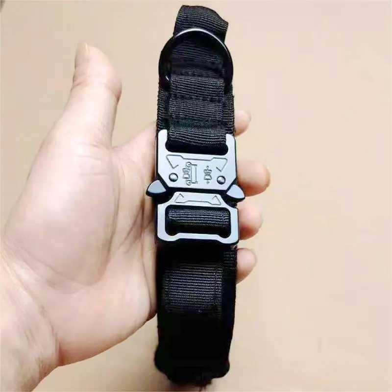 Nylon Tactical Dog Collar with Handle Adjustable and Durable Suitable for Medium Large Dogs Accessories Pet Items W250219