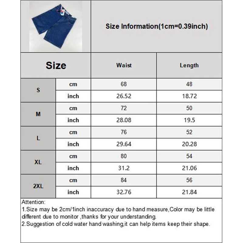 Men's Shorts Y2k Retro Jean Shorts Womens Cartoon Embroidery Knee Length Baggy Jeans Wide Leg Denim Short Pants Mens Shorts z250219