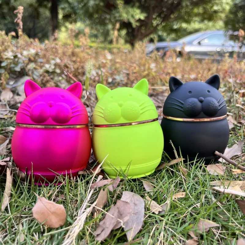 High Quality Cute Cat Shape Metal Grinder Zinc Alloy Cigarette Grinder Spice Grinder Tool T250218