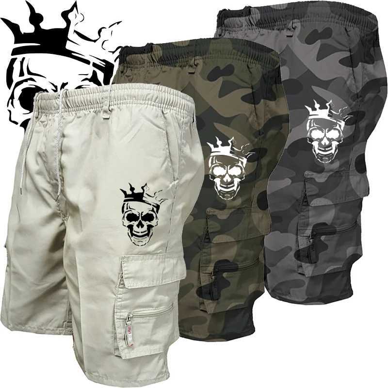 Men's Shorts New fashionable multi-pocket mens casual shorts fitness loose casual pants camouflage tactical shorts z250219
