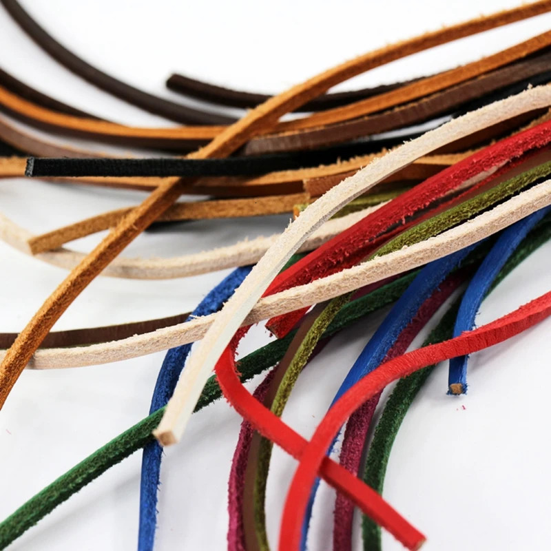 1 Pair Martin boots Shoelaces Square Leather Shoe Laces Solid Retro Men And Women Casual shoes 100CM Shoelace P5 250219