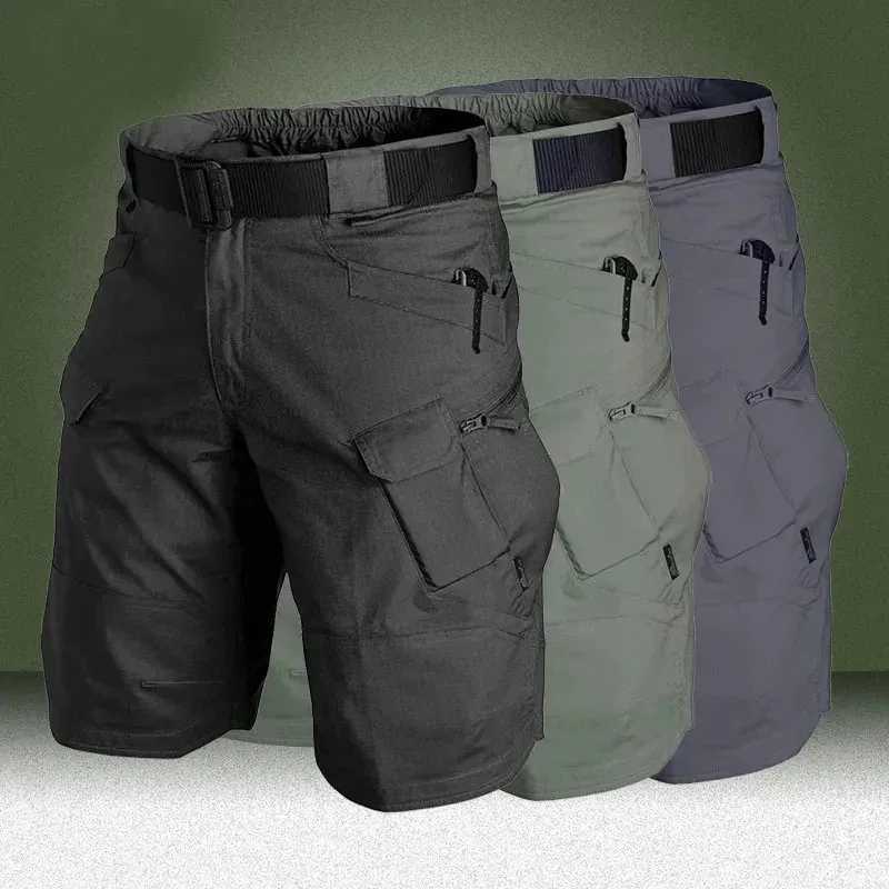 Including Belt Men Huntingshorts Upgraded Waterproof Quick Dry Multi-Pocket Short Pants Outdoor Hunting Fishing Cargo Shorts W250219