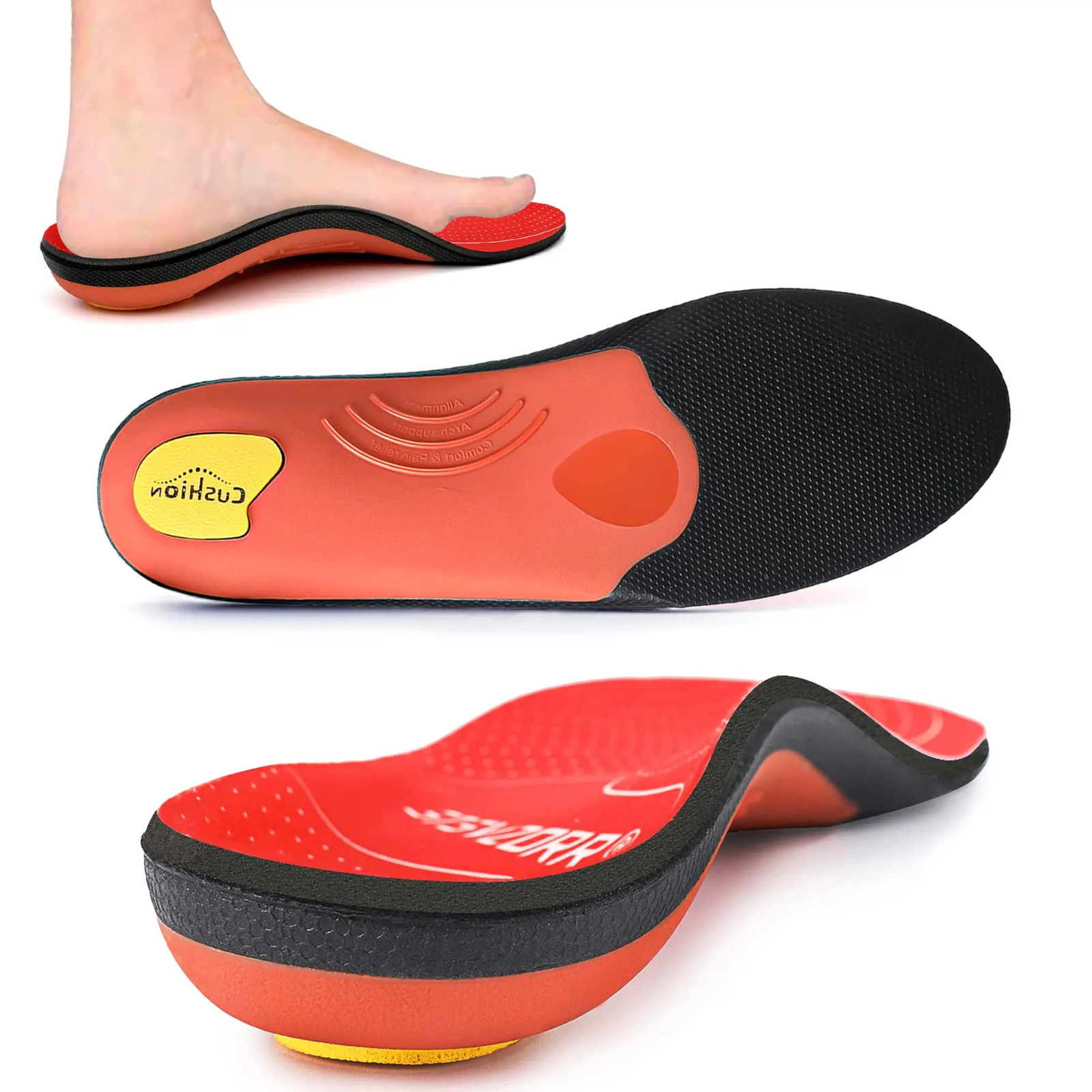 iFitna Plantar Fasciitis Orthopedic Sport Insole High Arch Support Men Women Sole Flat Feet Pain Relief Ortic Shoe Insert 250219