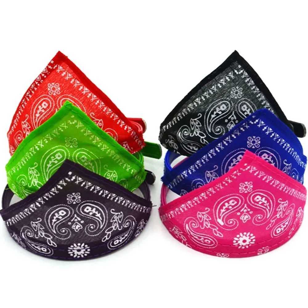 Adjustable Pet Puppy Cat Scarf Bandana Collar Neck Scarf For Small Dogs Kitten Saliva Towel PU Collar with Triangular BandageXJ250218