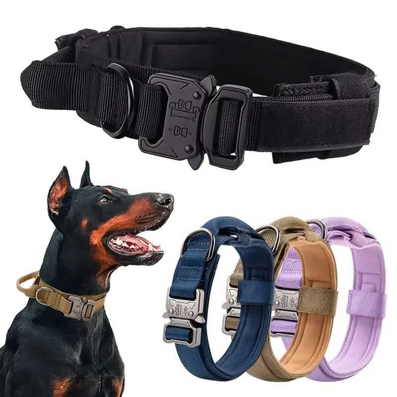 Outdoor Sports Style Tactical Dog Collar Usable Collar For Medium To Large Dogs With Traction Capability For Dog Training W250219