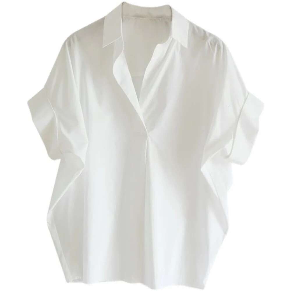 Summer Oversized Shirts Women Shirt Fashion Loose Tops Short Sleeved Blouse Casual Solid Buttons Down Blusas