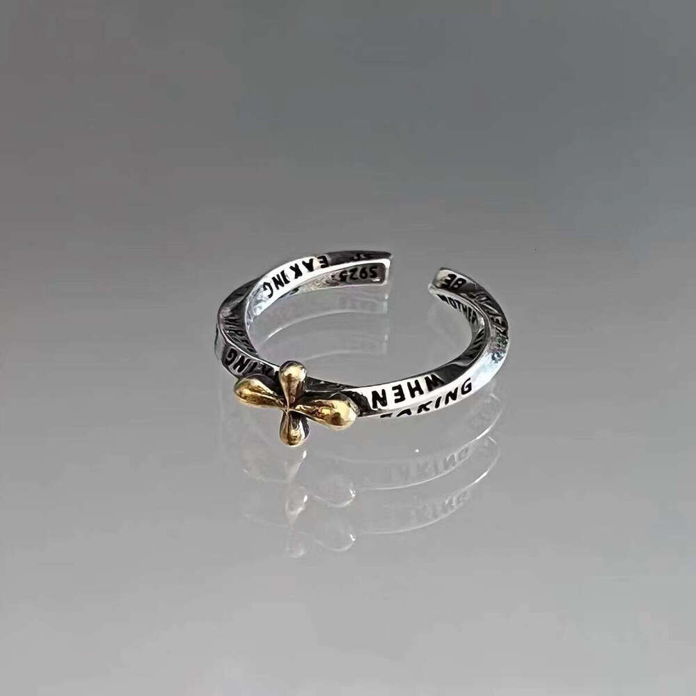 Graffiti Cross Ring for Men and Women, Ins Punk, Hip Hop, Love Couple, Pair Personality, Opening Finger Ring, Handpiece