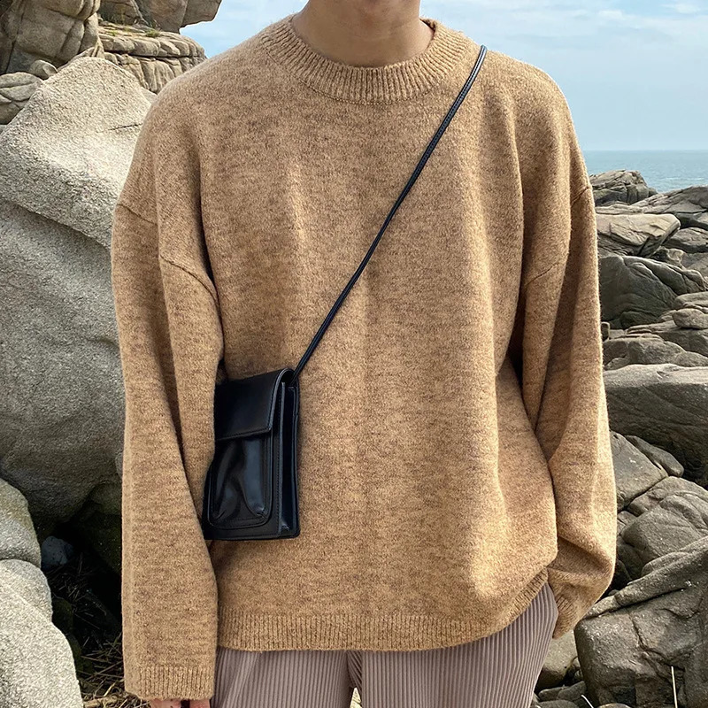 Men Small Crossbody Bag PU Leather Casual Wild Messenger Bags solid color Shoulder Bag Phone Purse Multifunction Handbag 250214
