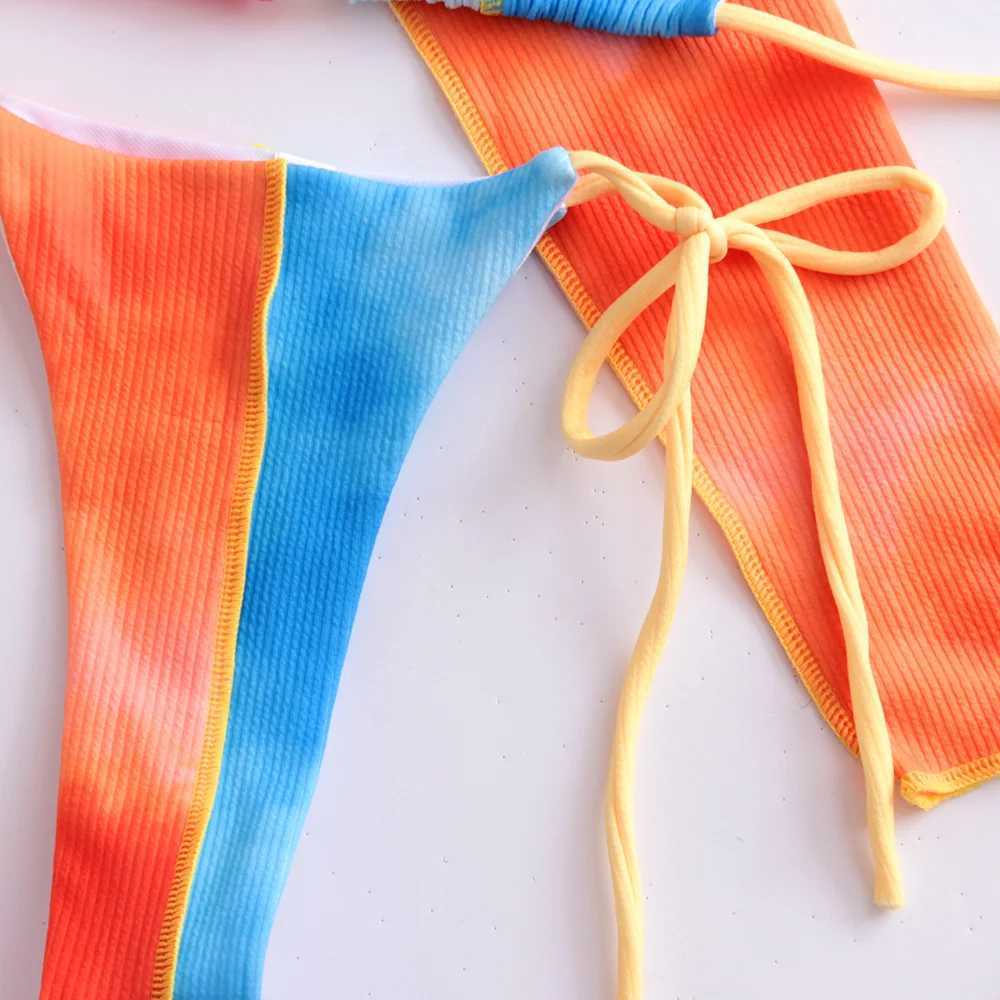 Womens Bathing Suits Thong Bikini 2025 Women Swimwear Thr Pieces Swimsuit Sexy String Beachwear Biquinis Maillot De Bain W250219