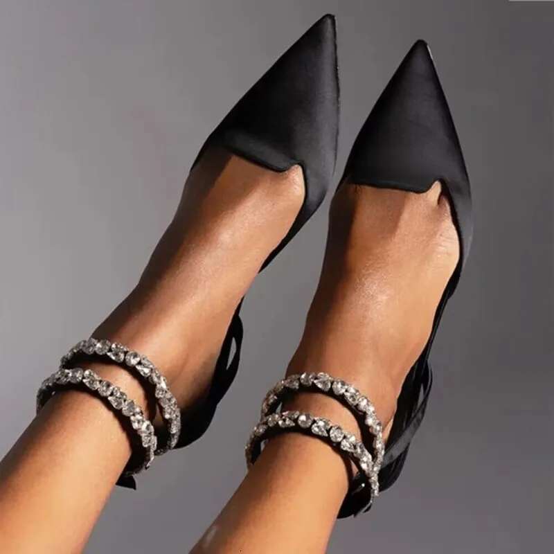 2025 Summer New Fashion Women Solid Pointed Toe Flat Women's Sandals Sexy Party Wedding Shoes Ladies atos #ddmykukumalu