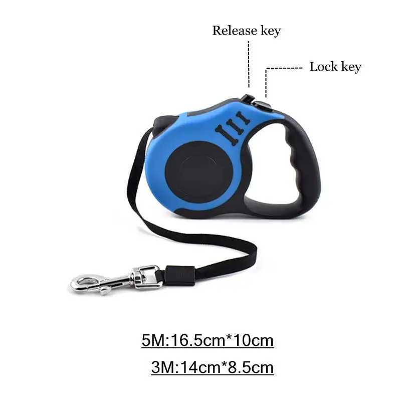 Dog Leash 3m 5m Durable Leash Automatic Retractable Nylon Cat Lead Extension Puppy Walking Running Lead Roulette For DogsXJ250218