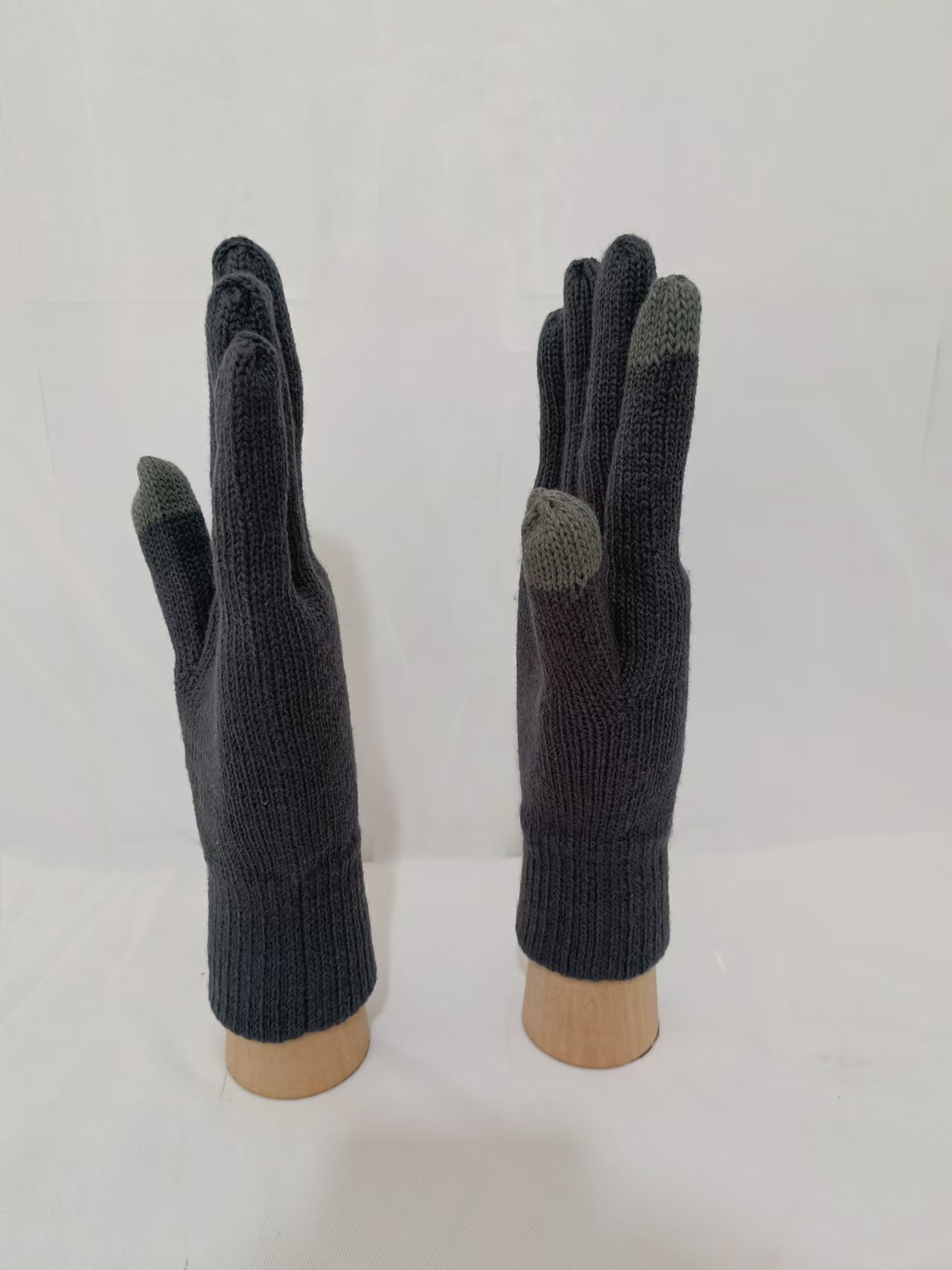 Men's fall and winter warm padded outdoor riding cotton nitrile blend touch screen knitted gloves XYS001