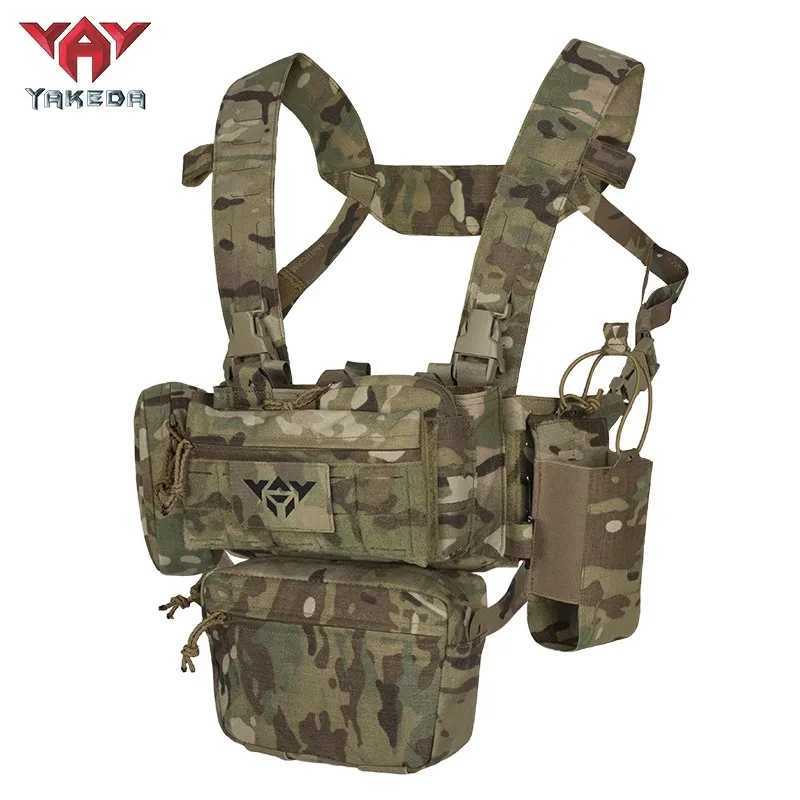 YAKEDA Tactical Chest Rig with 5.56/7.62 Magazine Pouch Holder Pistol Pouch Wing Pouch Molle Dangler PouchXJ250219