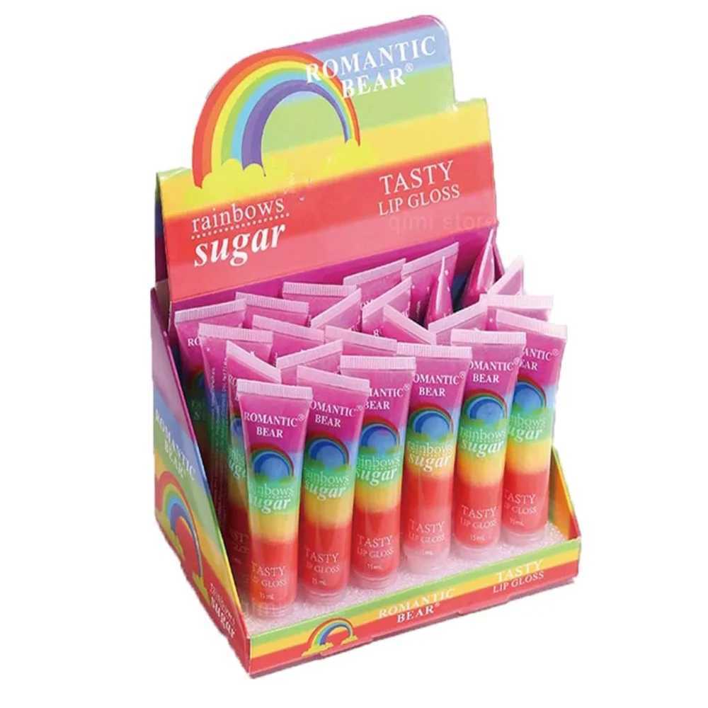 Sexy Red Lip Plumper Gloss Transparent Lip Gloss Rainbow Fruity Lip Balm Shiny Lip Tint Make up Mouth Primer Lipstick Makeup HotW250219