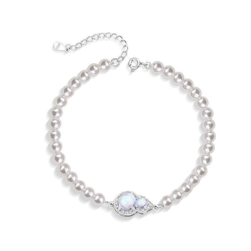 Gourd sterg sier for women, niche, light , high-end, Shijia pearl bracelet, ins style glass stone bracelet