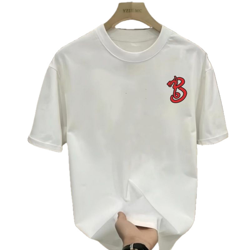 2025 New Personalized Printed Short Sleeved T-shirt For Men Designer T-shirt Hip-hop Retro Style Round Neck Solid Color Bottom Shirt Summer Casual Top