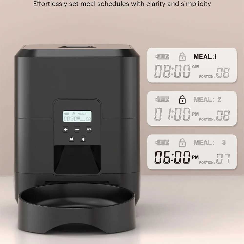 Dog Feeders Smart Pet Feeder Automatic Cat Feeder Dog Slow Food Machine With Timed Quantitative Automatic Cat Food Dispenser Cat Dog Bowl H250218