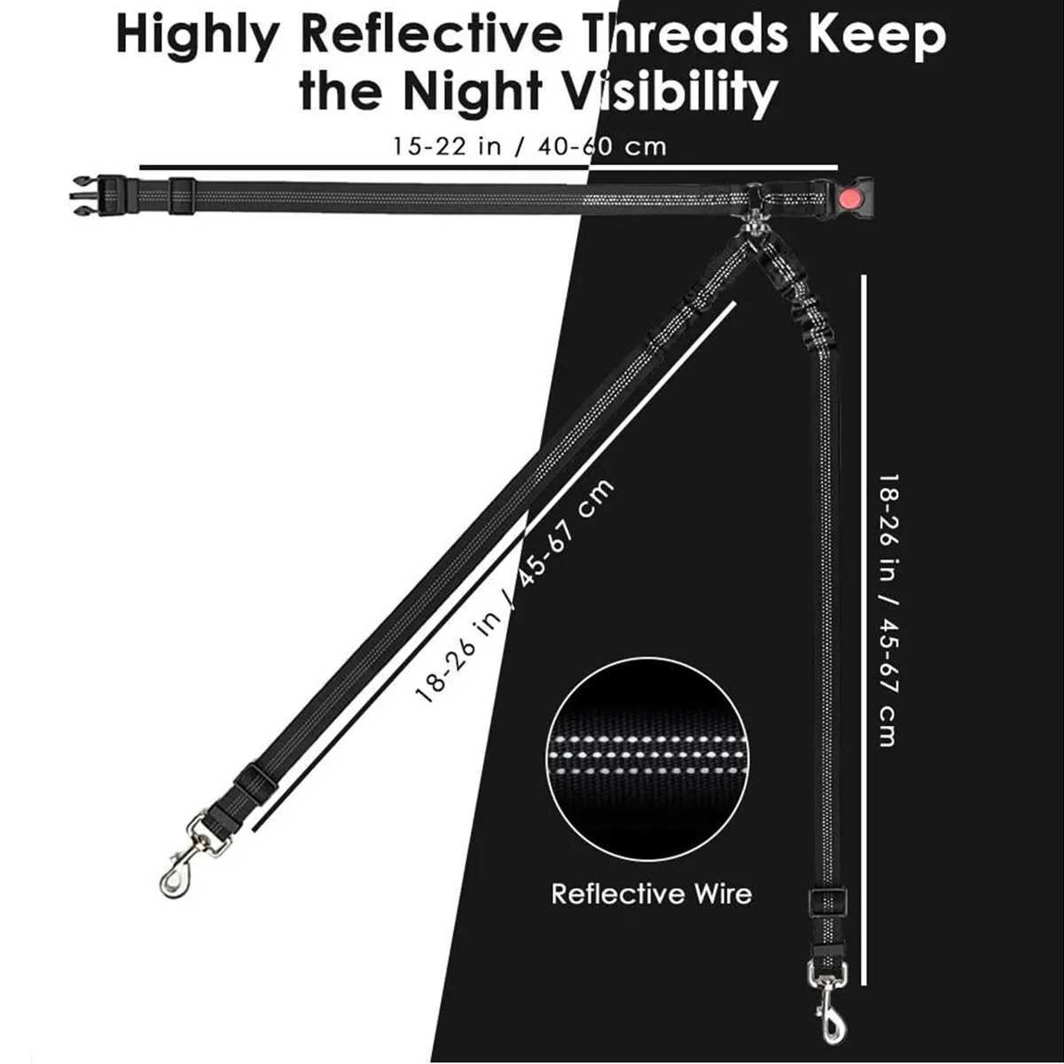 2 Dogs Seat Belt New Dual Pet Car Headrest Restraint Safety No Tangle Dog Leash Duty Adjust Elastic Connect in Vehicle TravelXJ250218