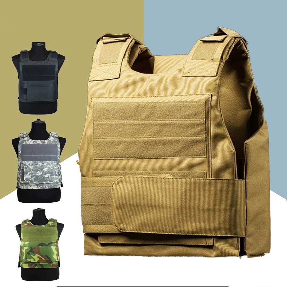 Security Guard Anti-Stab Tactical Vest with two Foam Plate Military Miniature Hunting Vests adjustable shoulder strapsXJ250219