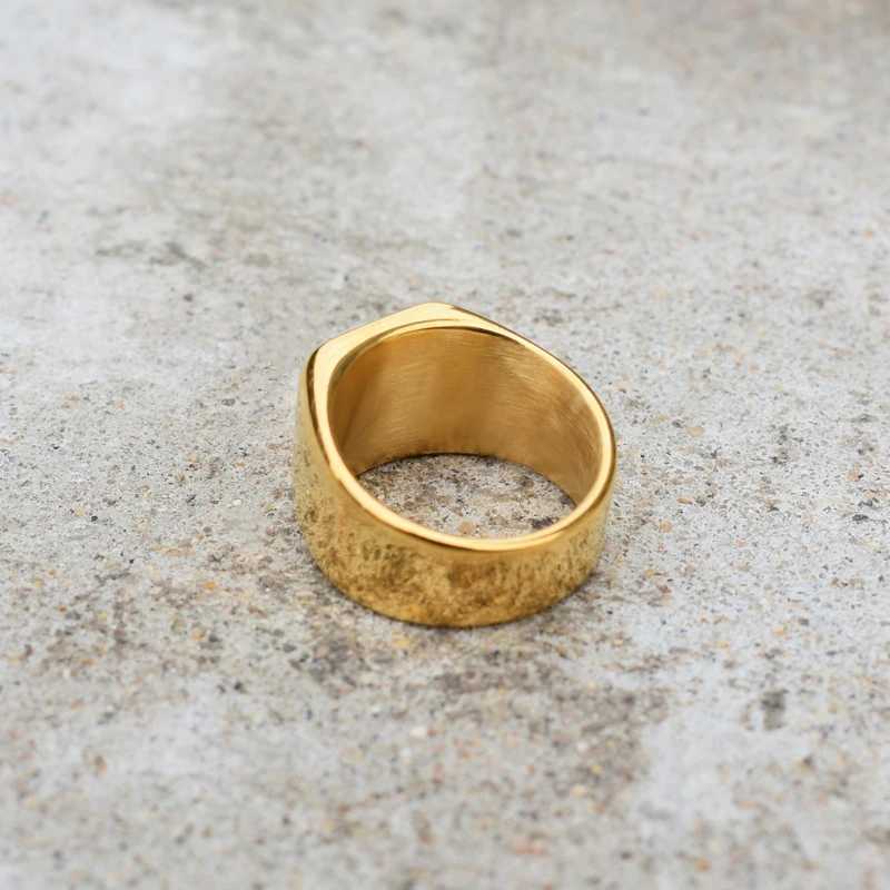 Biker Punk Style Rings for Men Stainless Steels Width Signet Square Finger Fashion Brand Jewelry Accessories Whole SaleXJ250219