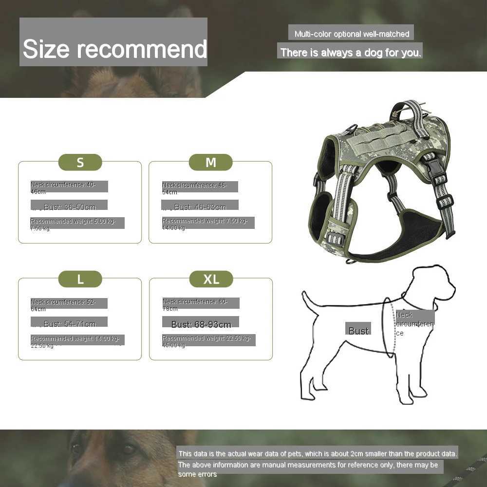 1pcs Pet Chest Strap Dog Tactical Chest Back Outdoor Medium Large Dog Vest Explosion proof Punching Strengthening chest and back W250219